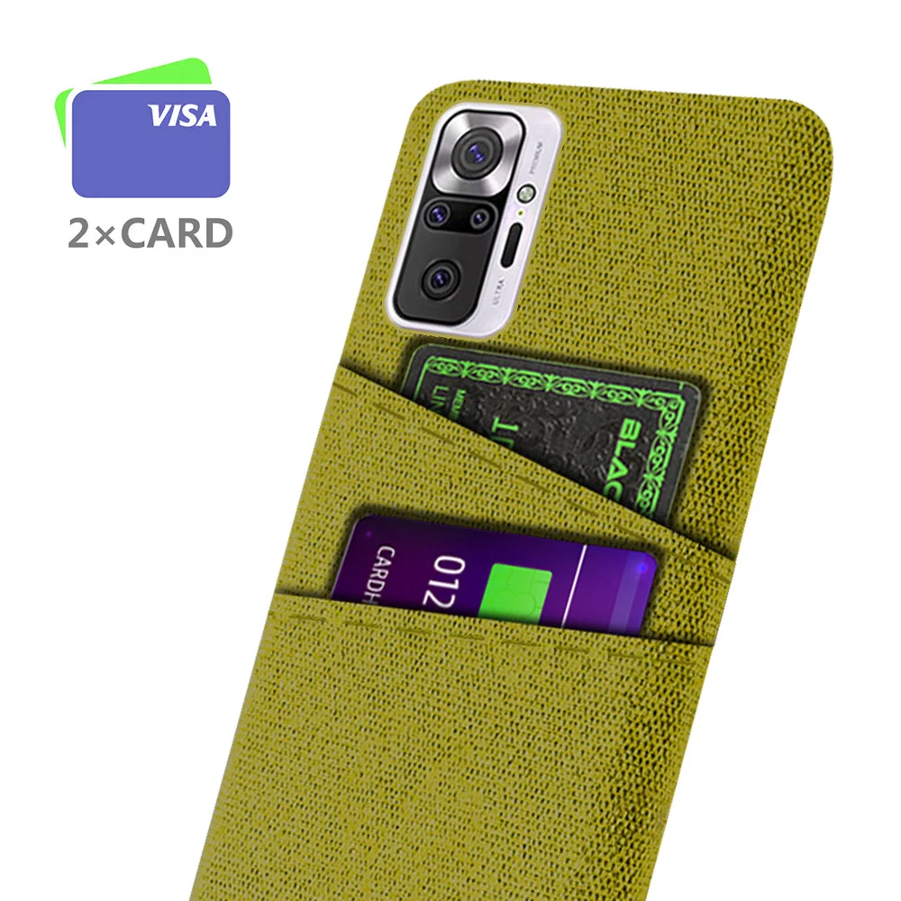 

For Cover Xiaomi Redmi Note 10 Pro Case For Redmi Note 10 Pro Capa Febric Card Slot Holder Cover For Redmi Note 10S 10 11 Pro