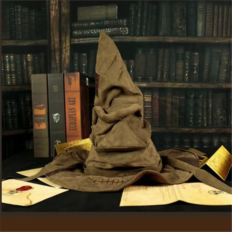 

Anime Potter Sorting Hat Leather Wizardry Magic Hat Halloween Party Prop Dressing Role Playing Accessories