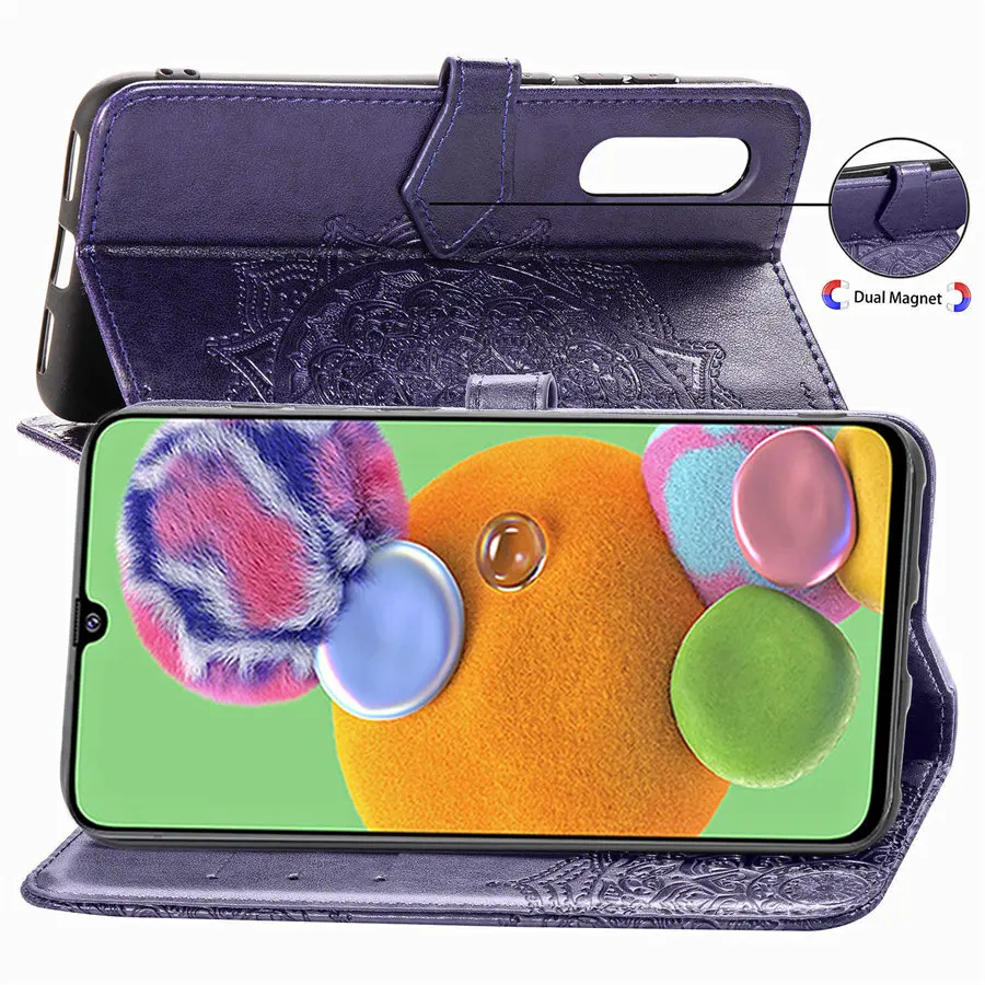 For Samsung Galaxy A03 Core A03S A12 A13 A23 A32 A33 A50 A51 A52 A53 A71 A72 A73 S22 Ultra S21 Plus S20 FE Datura Wallet Case