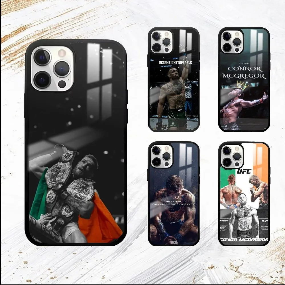 Conor McGregor Boxer Phone Case For iPhone 16 15 14 13 12 11 Pro Max Plus Mini PC Fashion mirror phone case