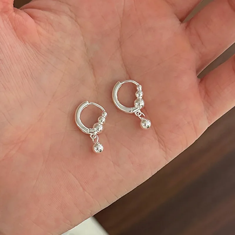 Серьги-кольца женские из серебра 925 пробы