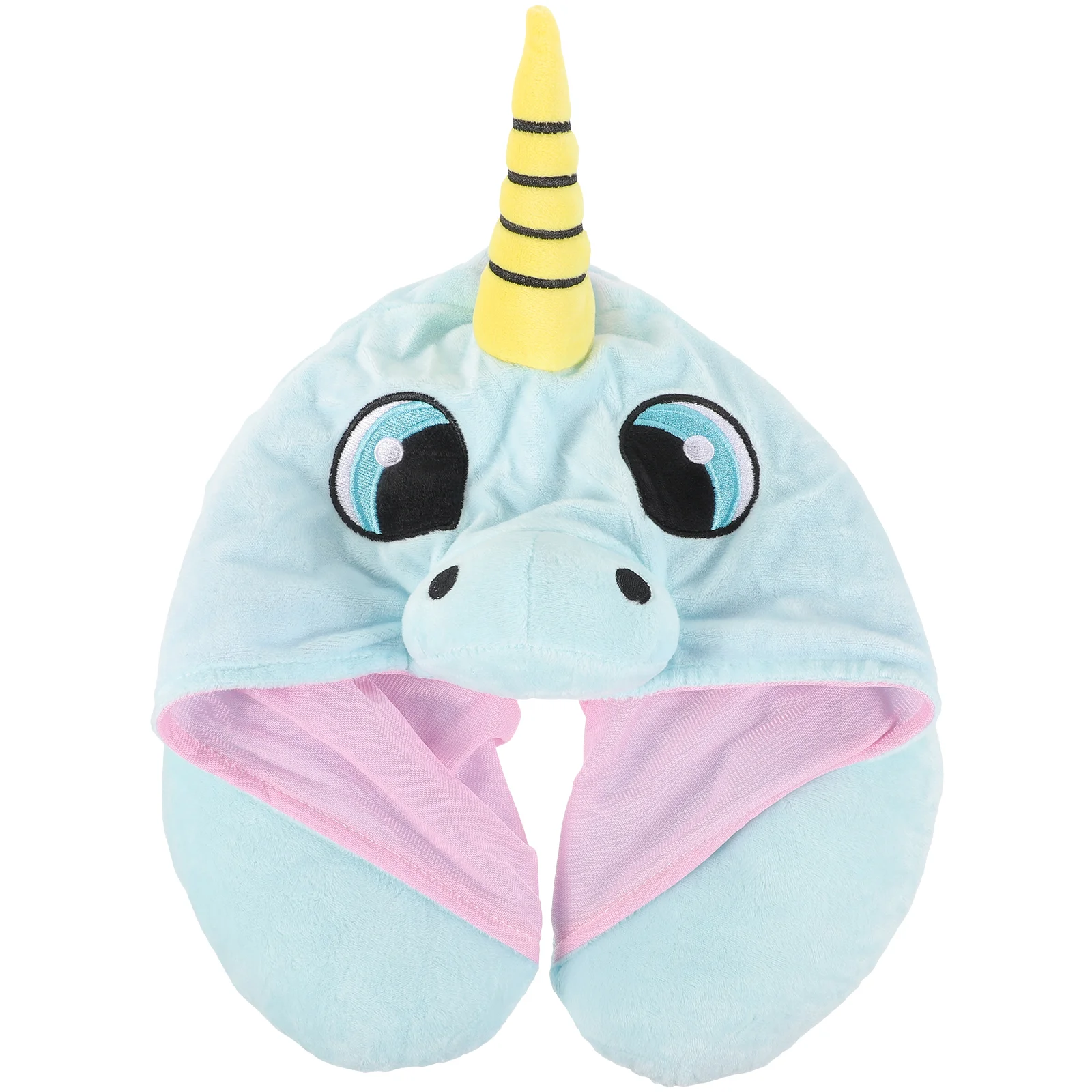

Comfortable Travel Pillow with Hood Neck Cartoon U Pillow Office Neck Pillow Napping Neck Pillow
