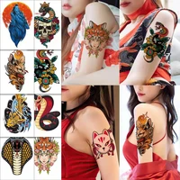 18pc new flower arm temporary tattoo stickers set female waterproof color big picture half arm chest thigh sexy art fake tattoo