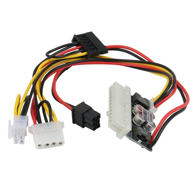 

Новый PCI-E 6-контактный вход DC-ATX-250W 24Pin модуль питания Swithc Pico PSU Car Auto Mini ITX высокоинтенсивный модуль питания