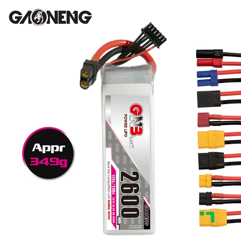 

Аккумулятор GNB 5S 18,5 в 2600 мАч 120C/240C Lipo для радиоуправляемого вертолета самолета FPV гоночного дрона, запчасти, батарея 18,5 в с разъемом T XT60