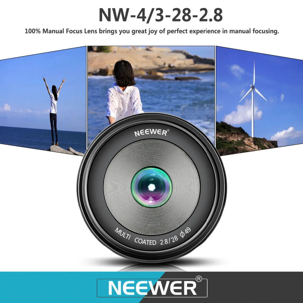 

Neewer 28 мм F/2,8 фиксированный объектив с ручной фокусировкой для фотоаппаратов OLMPUS/PANASONIC