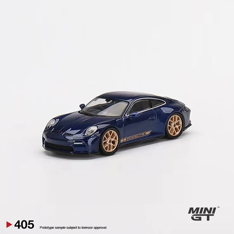

MINI GT 1:64 Model Car Pors 911 (992) GT3 Touring Gentian #405 LHD Blue Metallic