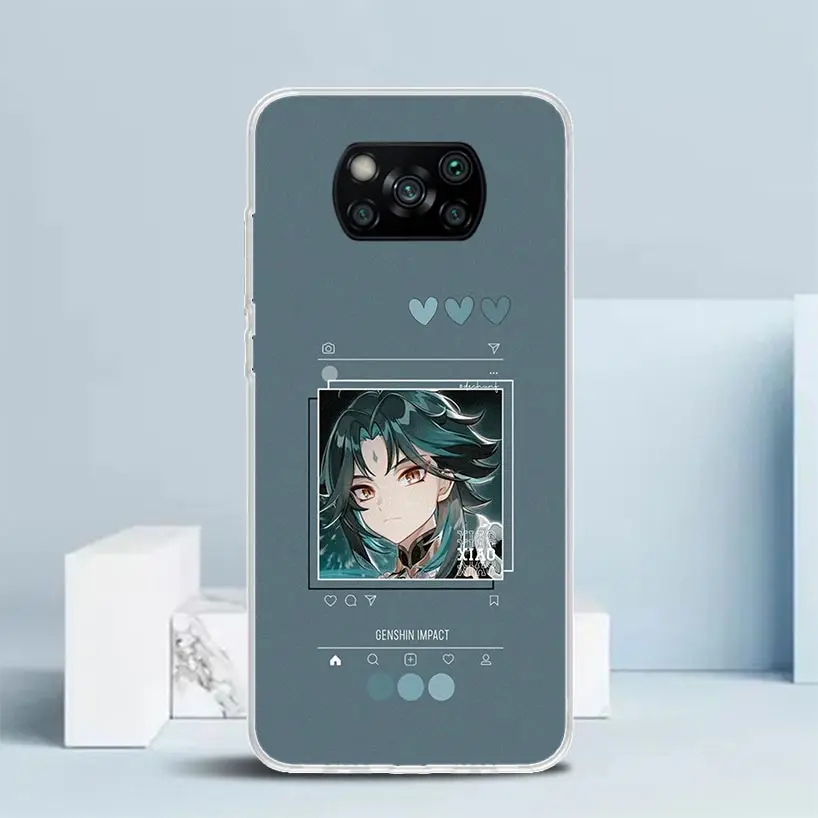 Чехол для телефона Genshin Impact мультяшный Xiaomi Poco X6 X5 X4 X3 Nfc F6 F5 Pro F4 Gt F3 F2 F1 M5S M4 M3 M2 мягкая
