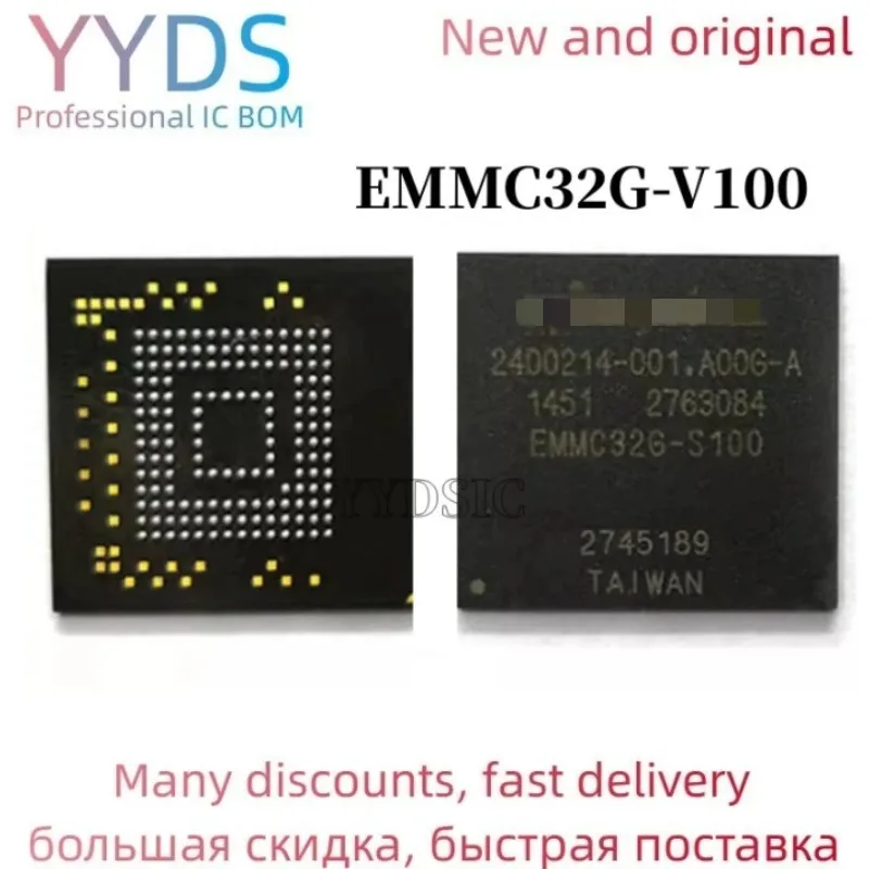 

(1PCS) (2PCS) (5PCS ) (10PCS ) New original EMMC32G-V100 BGA Memory chip EMMC32G V100