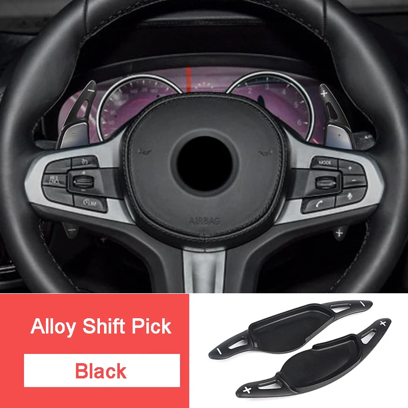 

Car Steering Wheel Aluminum Alloy Shift Pick Decoration 3 Styles To Choose Easy To Install For BMW 5 And 7 Series X4 M5 2018