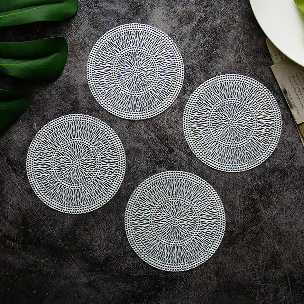 

4Pcs High-quality Tea Coaster Lightweight Potholder Non-slip Wedding Coffee Mug Drink Pad Ornamental