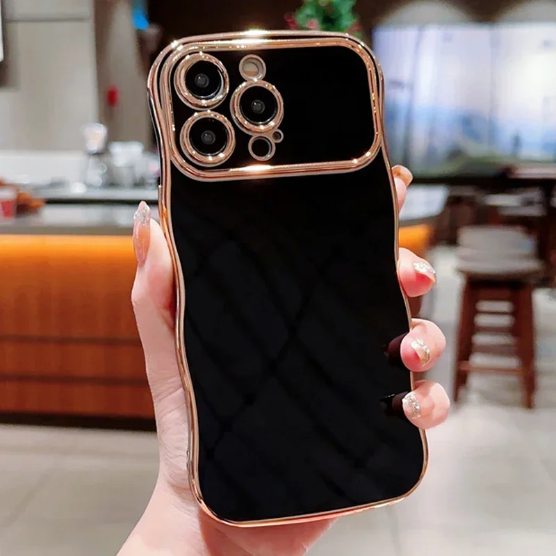 Роскошный чехол с волнистым покрытием для телефона iPhone 16 15 14 Plus 13 11 12 Pro Max