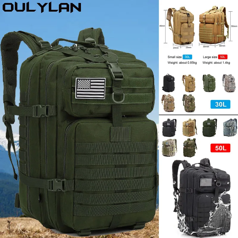 

Oulylan тактические рюкзаки 900D походные мужские военные нейлоновые водонепроницаемые сумки для спорта на открытом воздухе Треккинговая охотничья сумка 30L/50L