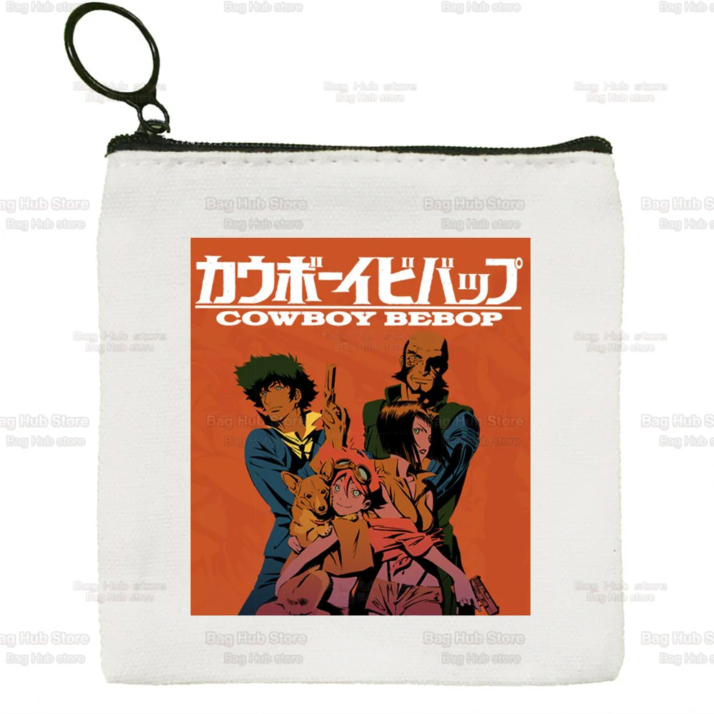 Cowboy Bebop Anime Manga Space Spike Vintage Mini Wallet Change Pouch Household Portable Keys Storage Card Bag Zipper Bag