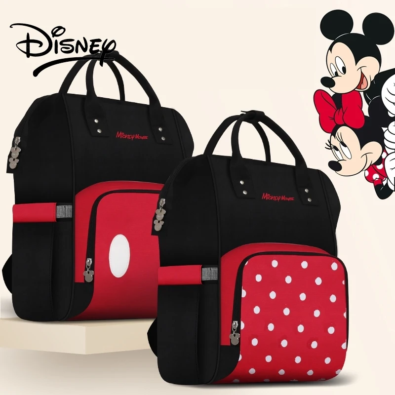 

Classic Disney Baby Diaper Bags Large Capacity Mickey Nappy Bag for Stroller Maternity Backpack for Mom Mommy Travel Baby Care