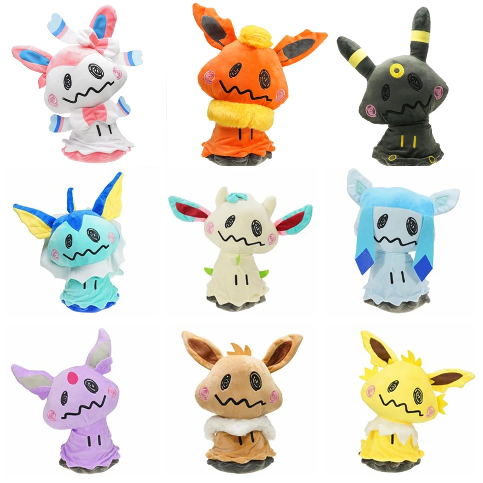 

Mimikyu плюшевая игрушка Eevee, мягкая кукла, Покемон, Flareon, Vaporeon, Jolteon, зеркаon, Umbreon, глялеон, Leafeon, сильвеон, подарки для детей