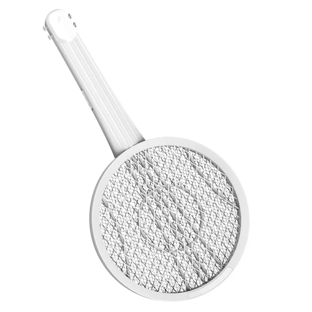 

2-in-1 Electric Flying Bug Insect Zapper Handheld Flysawtter USB Rechargeable Pest Swatter