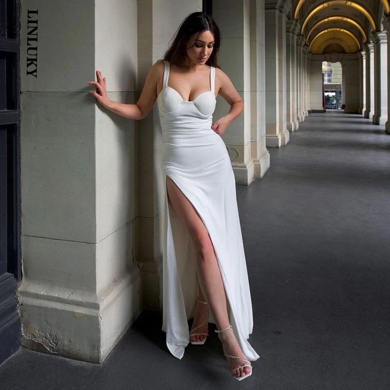 

New Fashion Sexy Temperament Dress For Women Sling High Slit Club Party Festival Long Dresses