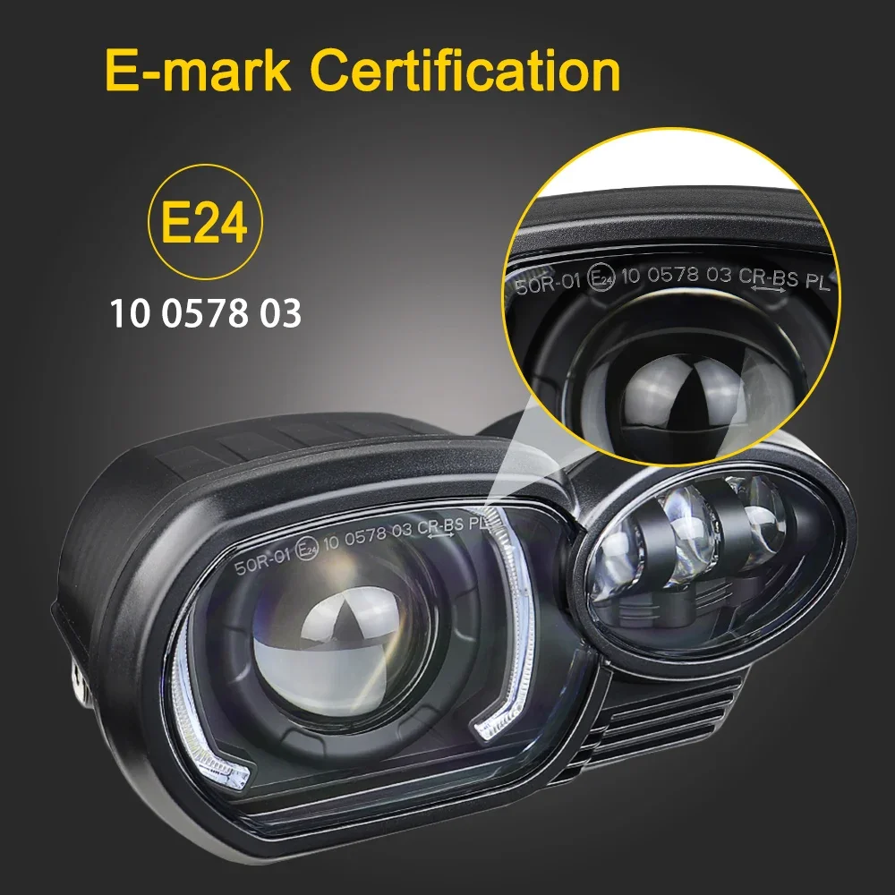Для K1200R K1300R 66 Вт мощные светодиодные фары одобренные E-Mark мотоциклетные проекторы