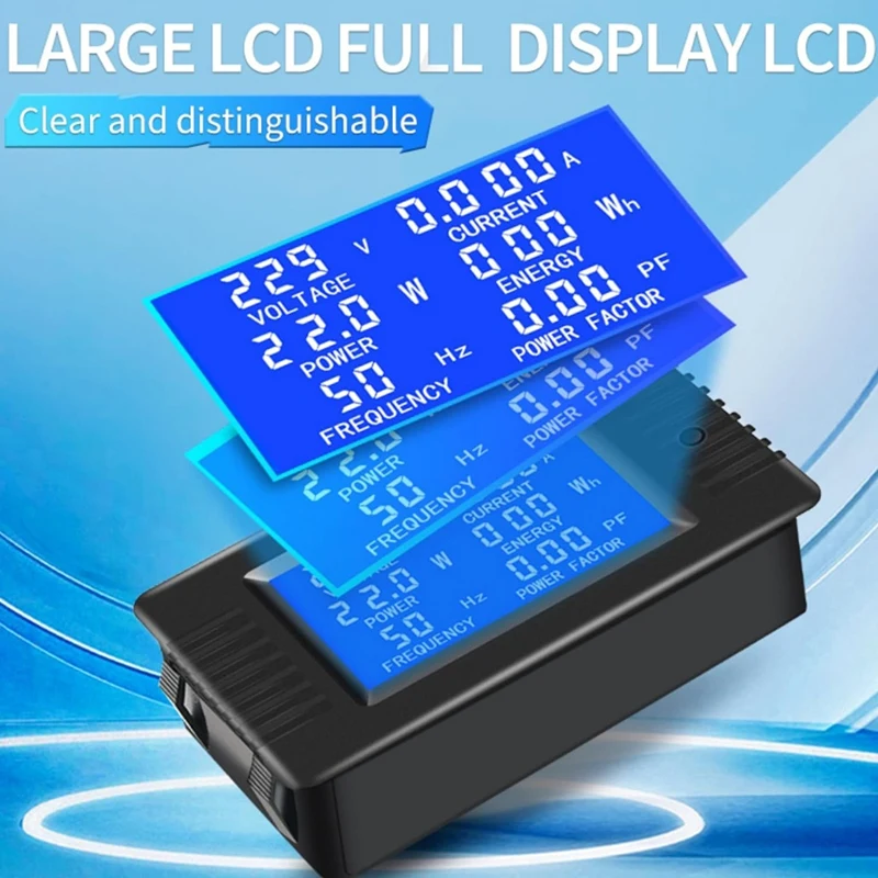 Цифровой вольтметр-амперметр с ЖК-дисплеем 110 В переменного тока