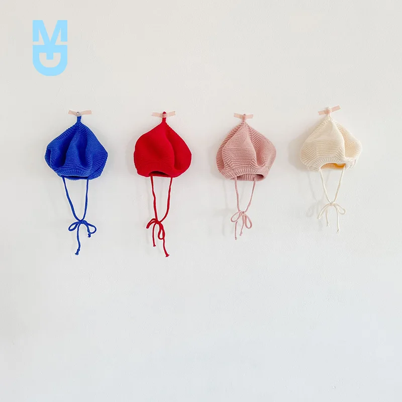 

New Autumn Baby Hat Knit Baby Accerssories Baby Pros Baby Girls Berets Hat 4 Colors 3month To 3y Baby Bonnet