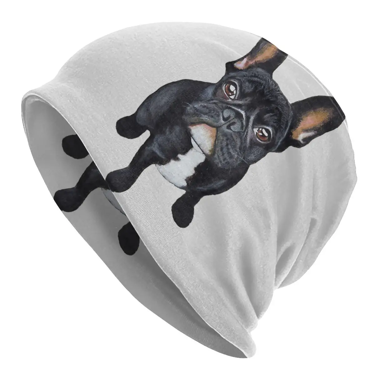 

Cute French Bulldog Frenchie Dog Unisex Bonnet Thin Hip Hop Hats Skullies Hat Breathable Caps