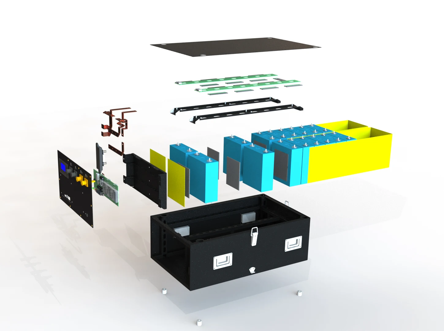 51 2 V MASON-280 узел для самостоятельной сборки (подходит ячеек 304Ah 280Ah/302Ah) коробка типа