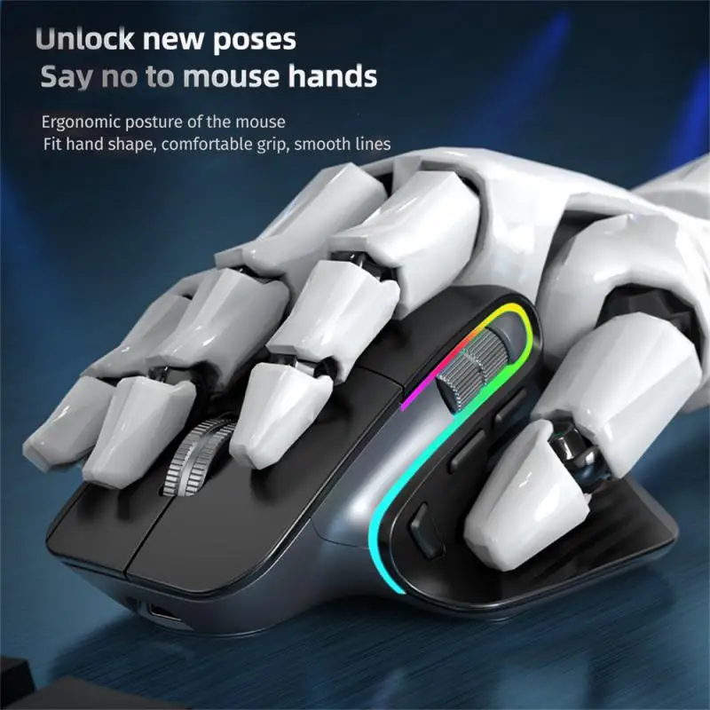 

Мышь Компьютерная RYRA беспроводная эргономичная, 2,4 ГГц + Bluetooth, 2,4 DPI