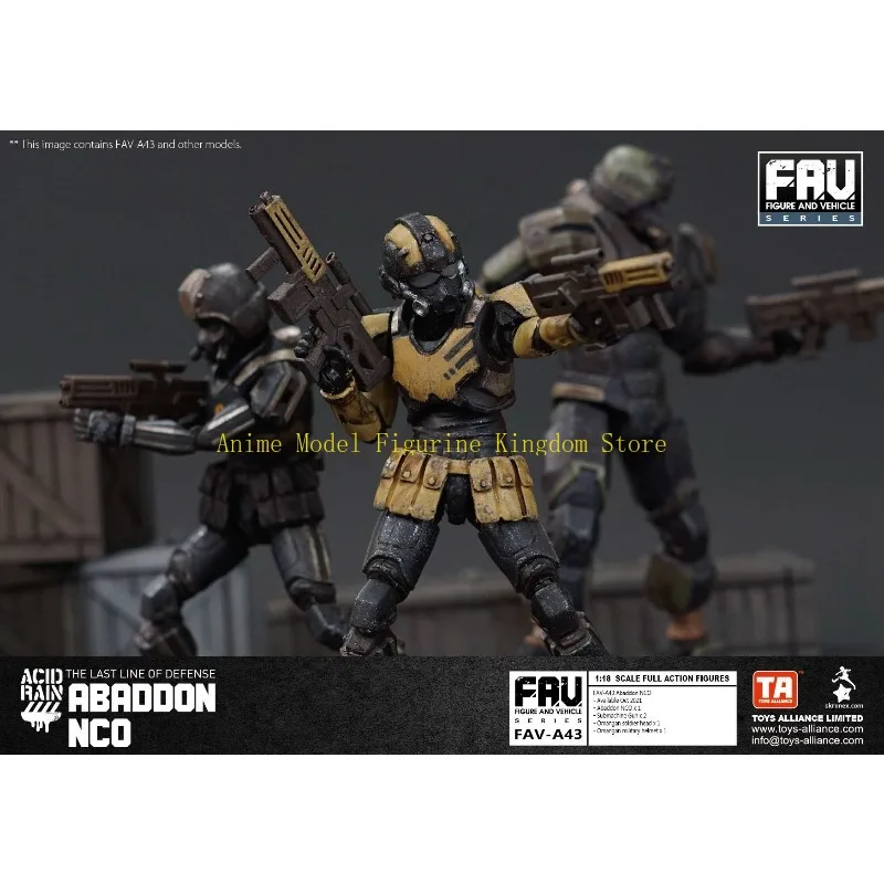 Фото В наличии: Фигурка Acid Rain War FAV-A43 Abaddon NCO 1/18, модель, украшение, игрушка, коллекционный аниме-подарок, подвижная фигурка солдата №5