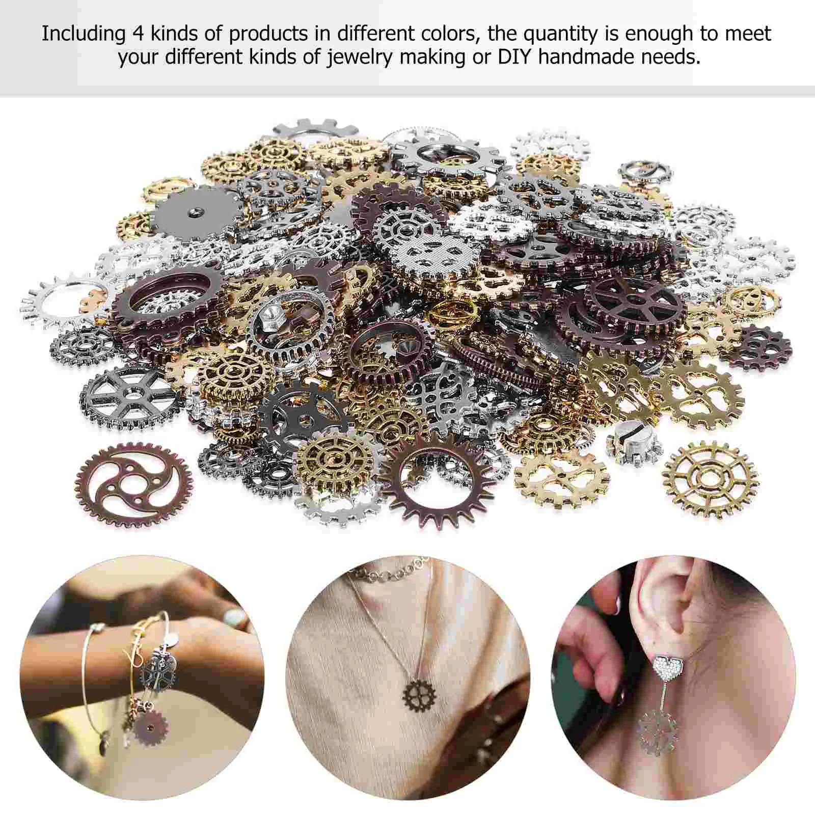 

Alloy Pendants Steampunk Accessories Jewellery Making Metallic Outfit Cogs Charms Embellishments Crafting Miniature