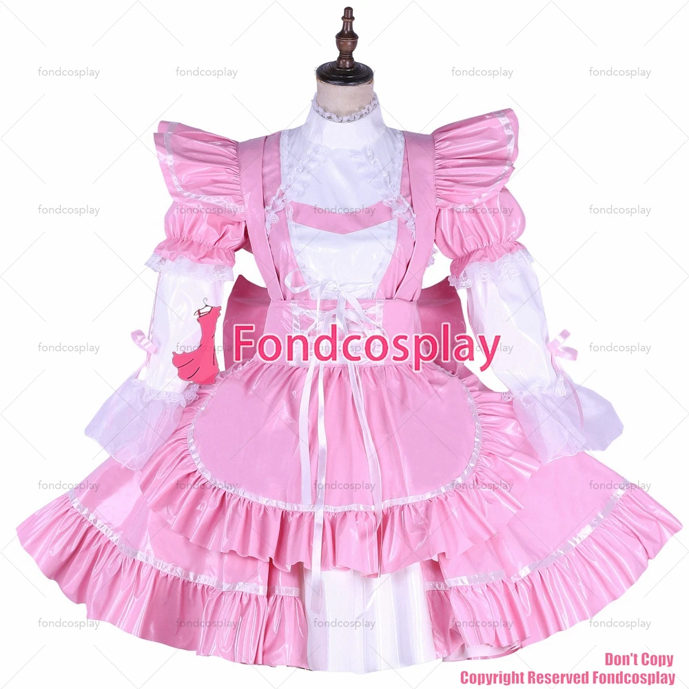 Сексуальная одежда для взрослых fondcosplay с крестом замком розовое тонкое платье из