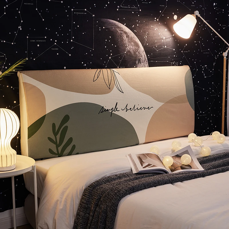 

Ins Bed Headboard Cover Elastic Spandex All Inclusive Bed Head Cover Washable Bed Back Dustproof Protector Cover Home Decor