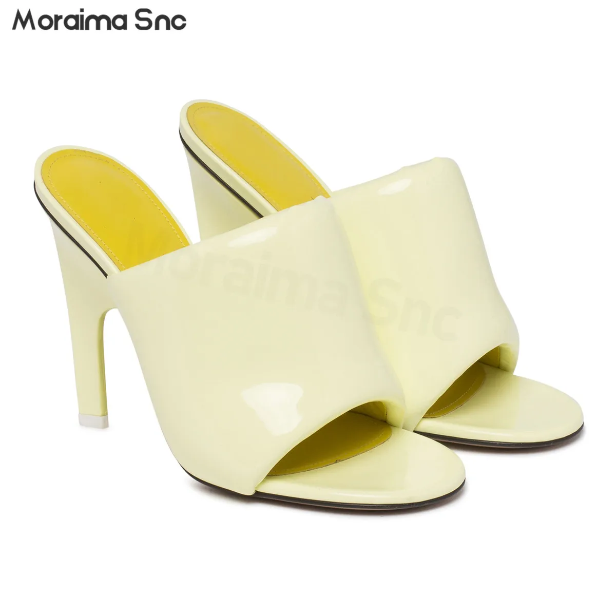 Black Open Toe Fashion Half Slippers Summer New Stiletto Sexy Outerwear Sandals Large Size Casual Party Sexy Women\'s Shoes