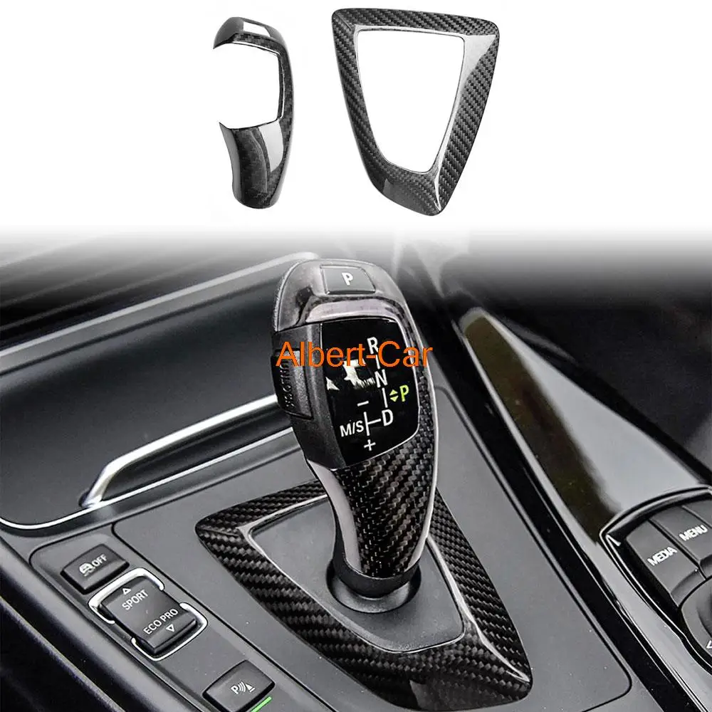 

Real Carbon Fiber Gear Shift Knob Panel Frame Trim for BMW F20 F21 F22 F23 F30 F34 F10 F11 F07 F18 F25 F26 F15 F16 i8 RHD LHD
