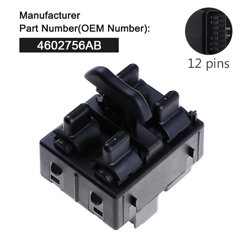 Новый оконный выключатель DWS569 4602756AB 12 контактов для 2007-2010 Jeep Wrangler Mopar