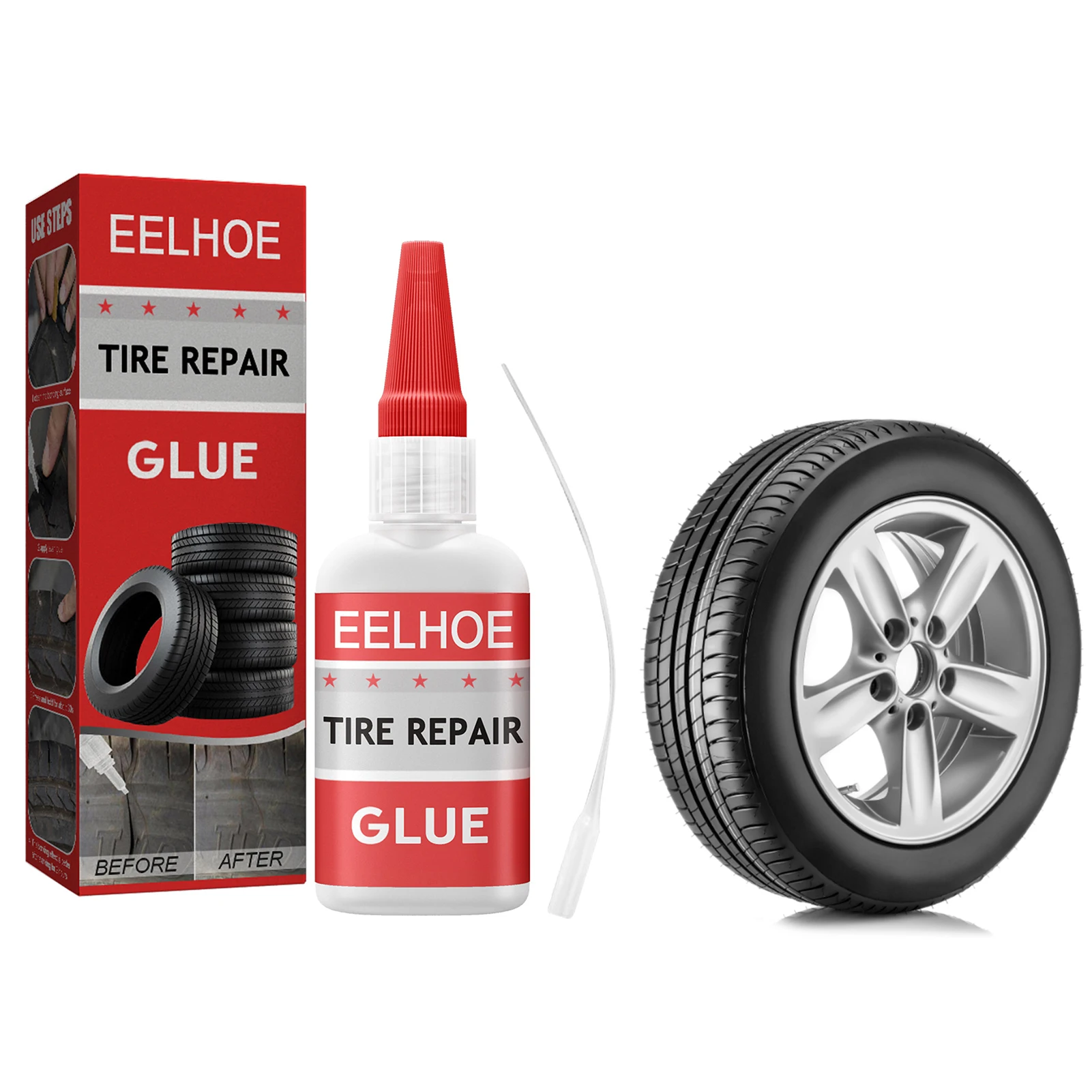 

Car Tire Repair Glue Adhesive Repair Tire Glue Universal Liquid Sealant Sealer Cement Seal Kit For Repairing Bike Bicycle Rubber