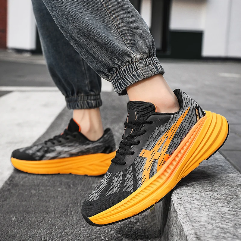 Men Running Shoes Marathon Outdoor Road Sport Shoes Stable Support Shock-relief Ultralight Rebound Sneaker Women Tenis Shoes