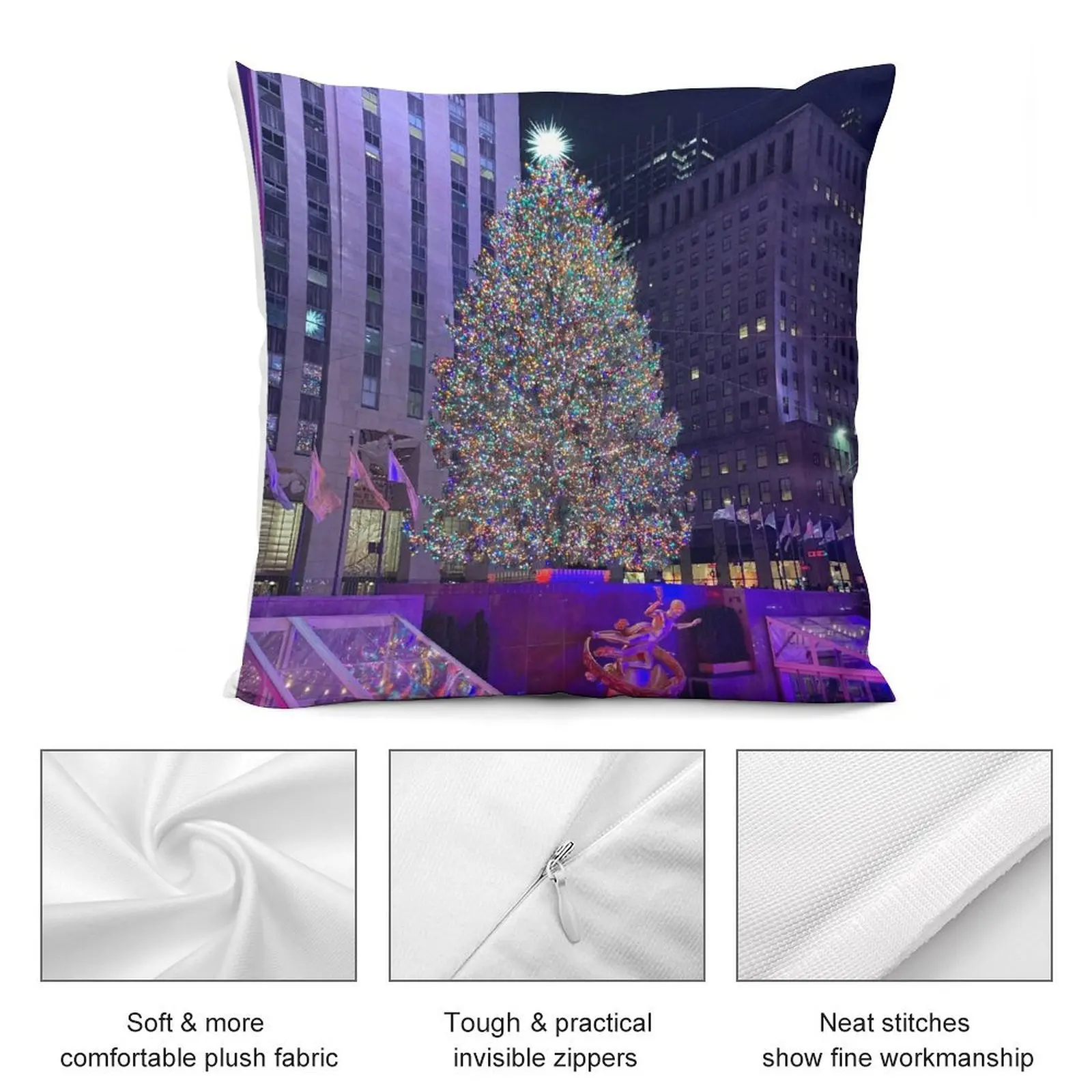 Rockefeller дерево ночью NYC декоративная подушка декор подушки Роскошная