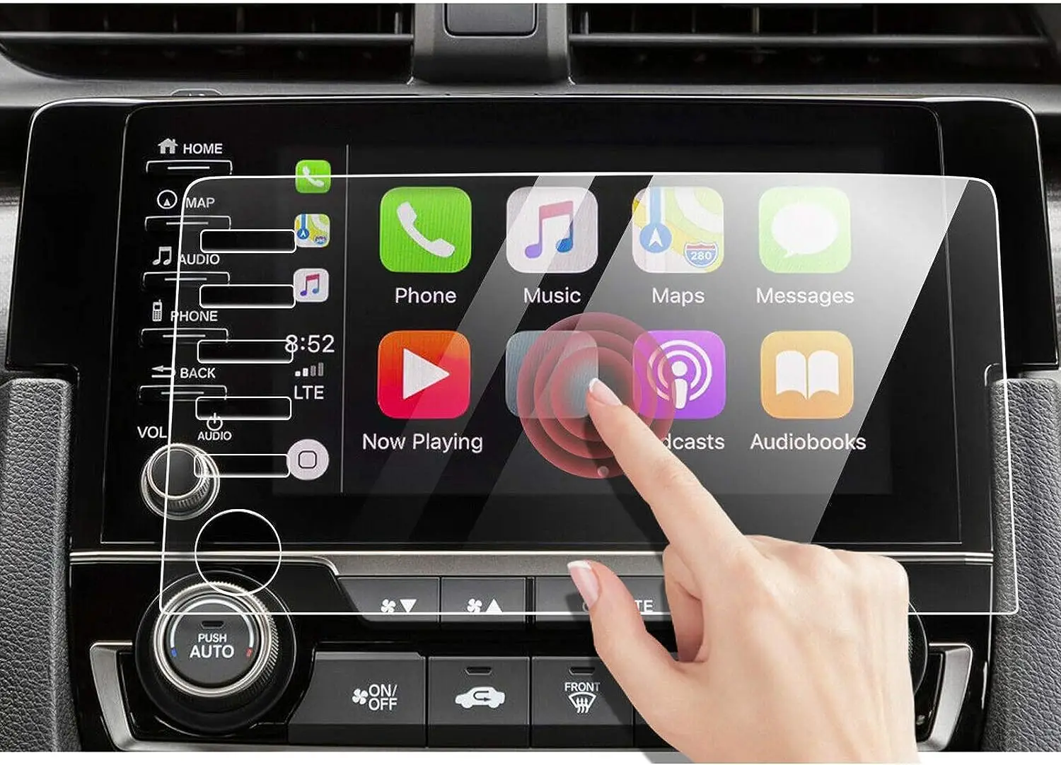 Для Honda Civic LX EX Touring Si EX-L 2019 2020 2021 автомобильная GPS-навигация закаленное стекло