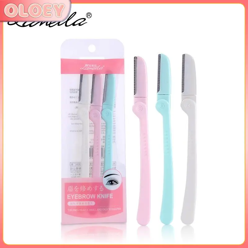 

3Pcs/set Portable Eyebrow Trimmer Hair Remover Set Women Painless Razor Eyebrow Trimmers Blades Shaver For Makeup Cosmetic Kit
