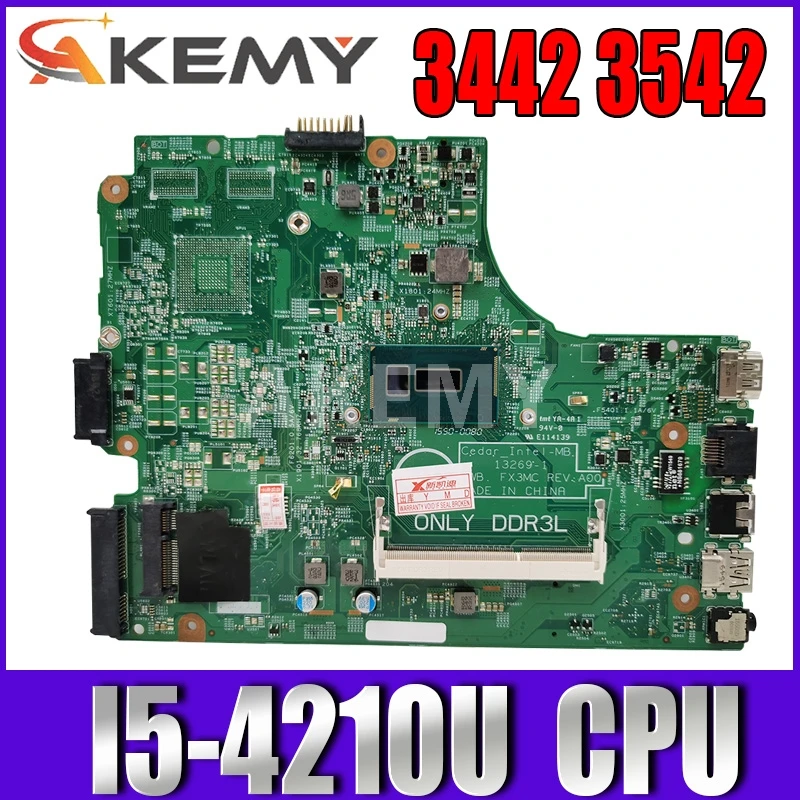 

Laptop motherboard For DELL Inspiron 3542 3442 SR1EF I5-4210U Mainboard CN-06YPRH 06YPRH 13269-1
