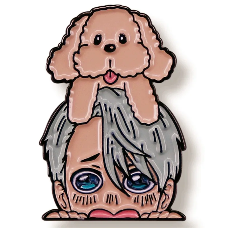 

Anime Yuri and Poodles Enamel Pin Brooch Metal Badges Lapel Pins Brooches for Backpacks Luxury Designer Jewelry Accessories