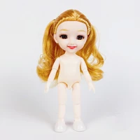 1 12 mini detachable neck nude doll 16cm bjd doll 3d eyes 13 movable joints cute body dress up diy toy dolls girl fashion gift