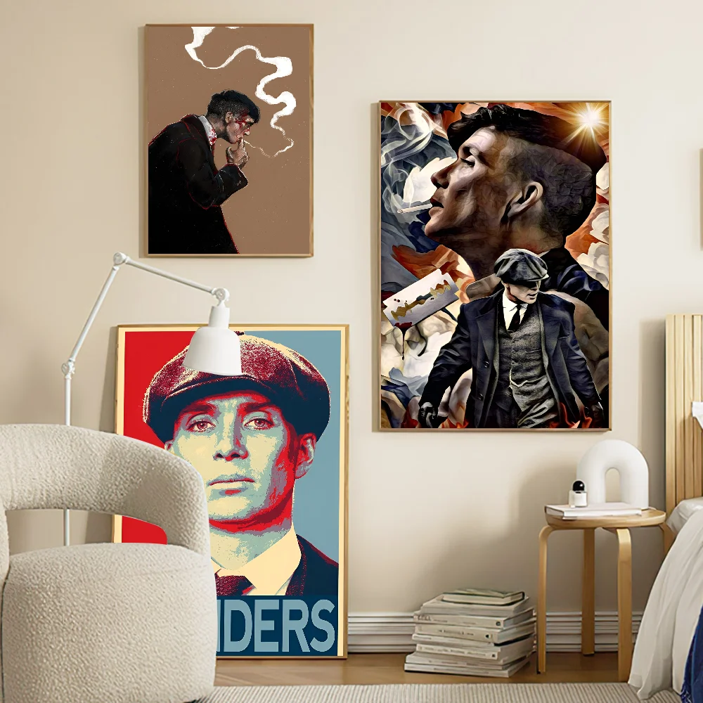 P-Peaky B-Blinders TV Anime Posters Sticky Whitepaper Prints Artwork Kawaii Room Decor