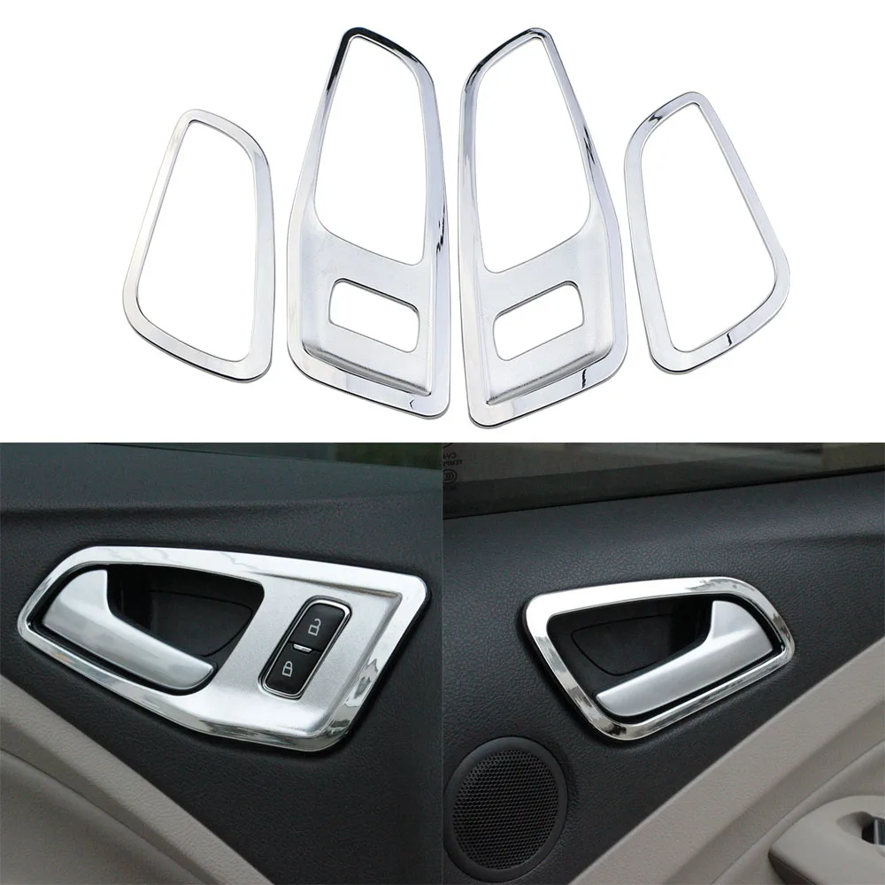 

Хромированная Внутренняя Дверная Ручка Из АБС-пластика Для Ford Kuga Escape 2013-2017, Декоративная Крышка Дверной Ручки