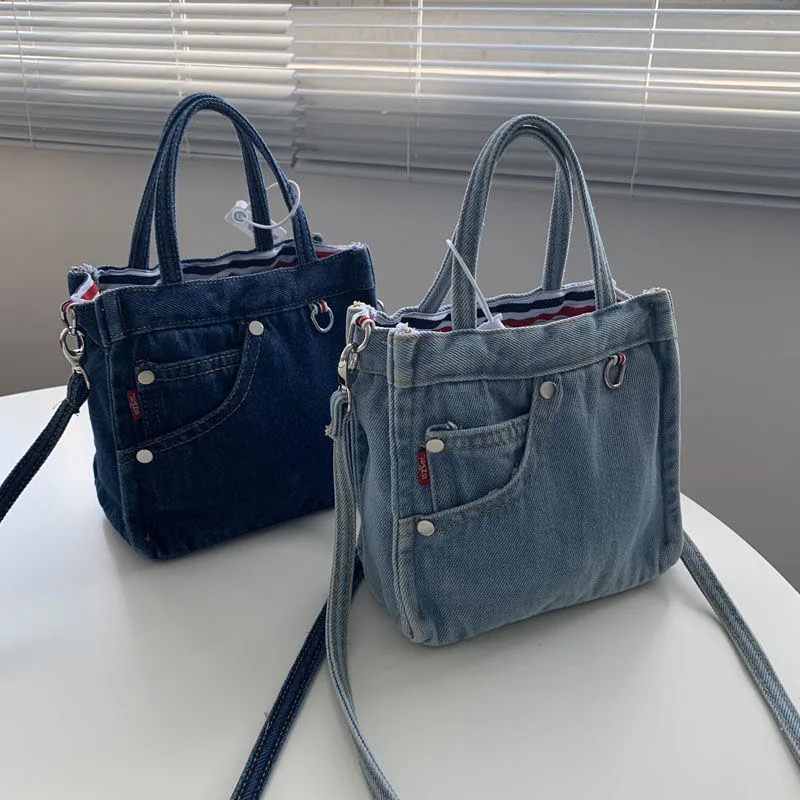 

Streetwear Jeans Messenger Bag 2022 New Summer Pattern Crossbody Bag For Women Shopping American Western Traditional Wild Style