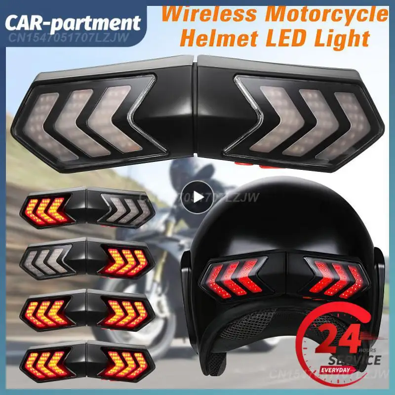 

Motorcycle Helmet Wireless LED Safety Brake Stop Turn Signal Light Indicators Motorbike Motocross Helmet Motorcycle Accessories
