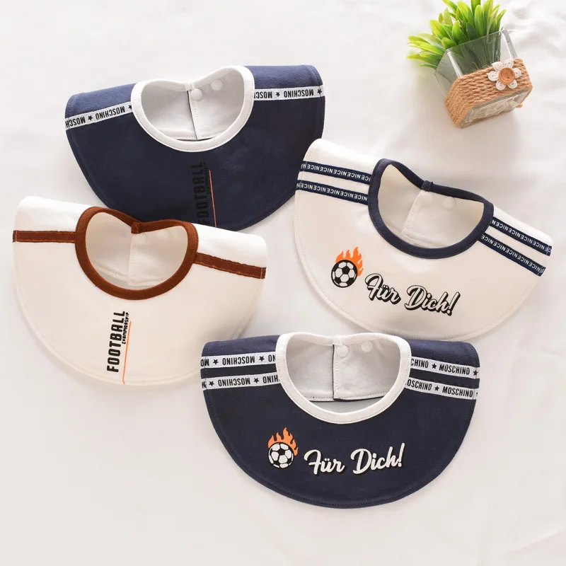 

2pcs Fashion Baby Boy Bibs Cotton Waterproof Burp Cloths Saliva Towel for Newborn Infant Toddler Drool Bib Baby Feeding Stuff
