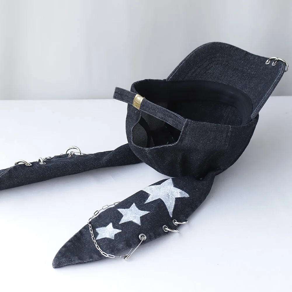 Девушка новые джинсы y2k длинные кроличьи уши ковбойская бейсболка кепка с