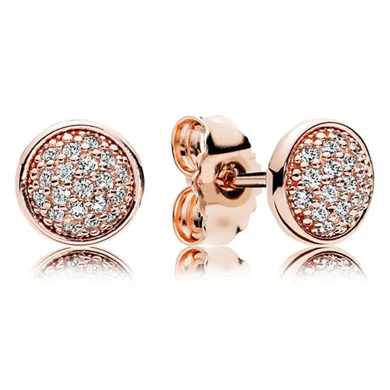 Женские круглые серьги из серебра 925 пробы